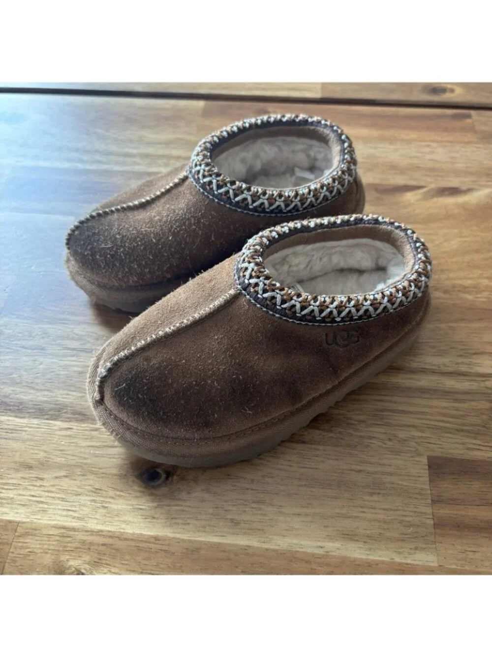 UGG Tasman II Slippers Toddler Size 9 Shoes‎ Chestnut Suede Slip On Minimalist